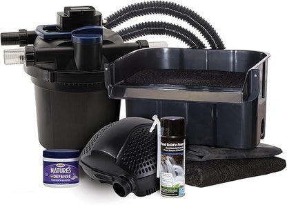 The Pond Guy AllClear Ecosystem Kit – Complete DIY Fishpond with Liner, Pump, UV Filter & Waterfall (1,000-2,000 Gallons) 11' x 11'