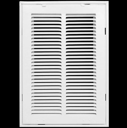 HVAC Premium 10 x 20 Duct Opening Steel Return Air Filter Grille, for 1-inch Filter, Removable Door, Flat Stamped HVAC Vent Cover Grille, Outer Dimensions 12.5 x 22.5
