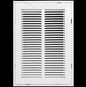 HVAC Premium 10 x 20 Duct Opening Steel Return Air Filter Grille, for 1-inch Filter, Removable Door, Flat Stamped HVAC Vent Cover Grille, Outer Dimensions 12.5 x 22.5