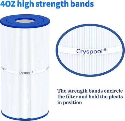 Cryspool® 07033 Filter Compatible with CX410RE, Easy Clear Filter C400, C-7442, PA40, FC-1228, 40 Sq. Ft Pool Filter Cartridge, 1 Pack