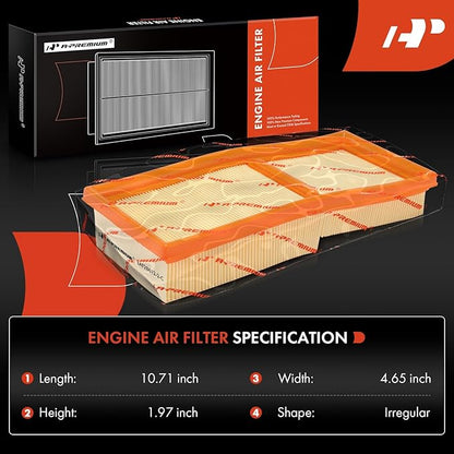 A-Premium 4-PC Engine Air Filter Compatible with Chrysler Crossfire 2004-2008 & Mercedes-Benz SLK230 2001, SLK320 2001-2004, Replace# 1120940304