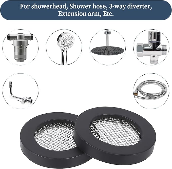 20 Pack Shower Head Filter Gasket 3/4" Shower Head Washer Gasket with Wire Mesh Middle Seal O Ring Hose Net for 1/2" Handheld Hose Connector Prevent Leakage Filter Gaskets