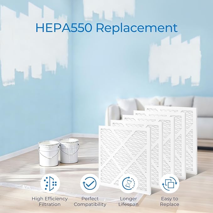 Vilaso 10 Pack MERV 10 Replacement Pre-Filter Compatible with AlorAir CleanShield HEPA 550 & Abestorm HEPA 550 Air Scrubber, 13.7" x 14.8" x 0.8", Extends HEPA Filter Life