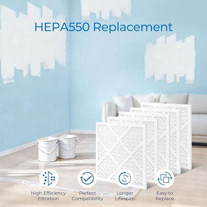 Vilaso 10 Pack MERV 10 Replacement Pre-Filter Compatible with AlorAir CleanShield HEPA 550 & Abestorm HEPA 550 Air Scrubber, 13.7" x 14.8" x 0.8", Extends HEPA Filter Life