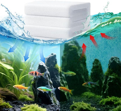 Aquarium Filter Floss Fish Tank Filter Media Aquarium Filter Pad for Fish Tank, Ponds,Garden, Saltwater,Fershwater,Plant, Trutle(39.37x11.8in White)