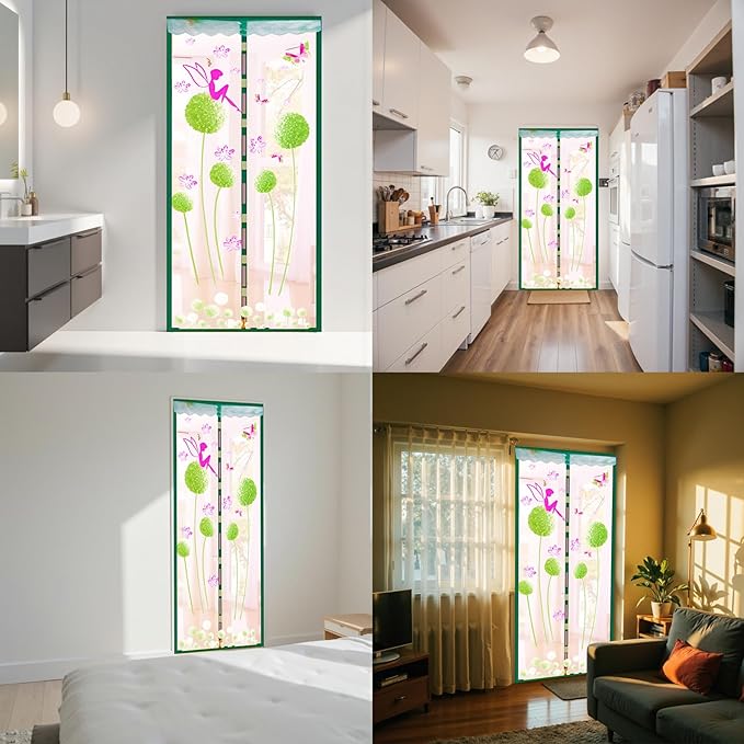 Door Mesh Screen with Magnet, Fly Hanging Temporary Magic Patio Heavy Duty Front Back Screen Magnetic Closure, Portable French Net for Door to Keep Bugs Out Doorway Curtain 35x83 in