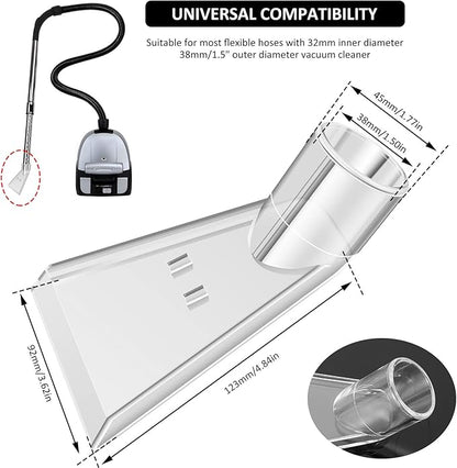 2Pcs Carpet Vac Extractor Attachment Tool, Portable Vacuum Cleaner Brush Head Extraction Nozzle, Shatter Proof Sofa Carpet Cleaning Nozzle, Transparent Vacuum Cleaner Parts for Cars Carpets Mobiles