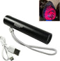 Flashlight for Fluorescence/Glowing Mineral Crystal Lightweight Powerful 3 Watt 365nm Blacklight w/Optical UV Filter Pocket Torch, USB Rechargeable (USB Cable Included) + Sodalite Rough (1PC)