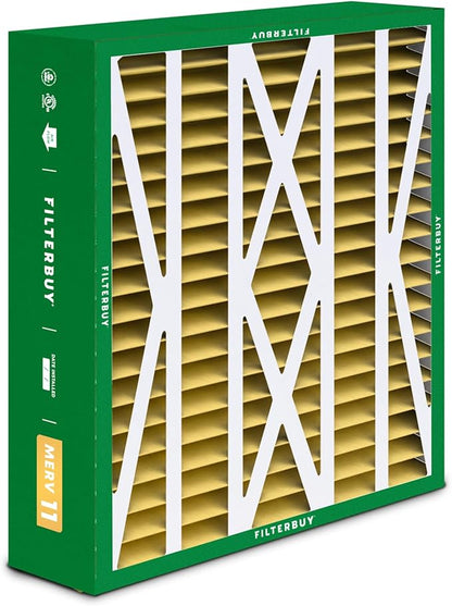 Filterbuy 20x23x5 Air Filter MERV 11 Superior Pet & Allergy Defense (3-Pack), Pleated HVAC AC Furnace Filters for Bryant, Carrier, BDP, Day & Night, and Payne (Actual Size: 19.81 x 22.56 x 4.25)