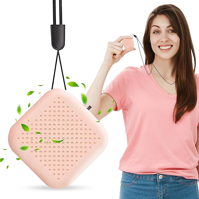 Portable Personal Air Purifier – Wearable Mini Air Purifier with 120 Hours Runtime | USB Rechargeable Filterless Ionic Device for Dust, Odor,Allergies,Smoke & Pollutants
