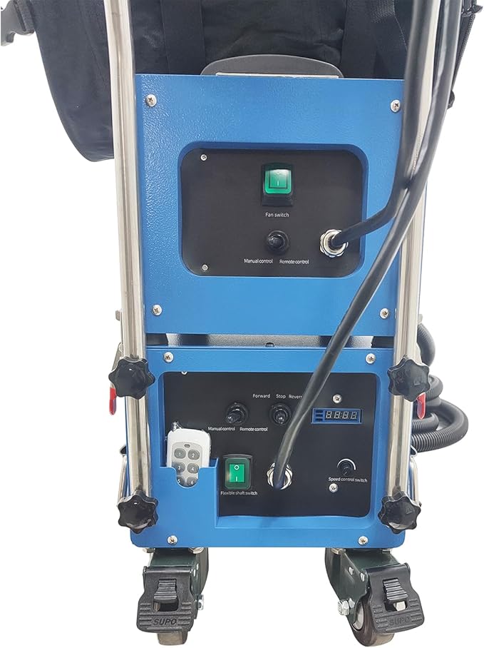 TECHTONGDA Air Duct Cleaning Machine for Fresh Air Pipe Cleaning & Suction, Rotary Brush Duct Pipe Cleaner Machine with Transformer 110V/220V, Dust Blowing Function, Applicable Diameter 1.97"-7.87"