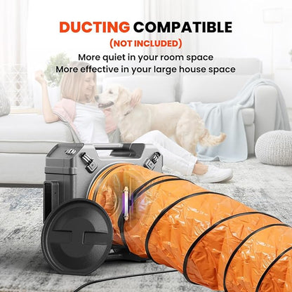 Abestorm Air Scrubbers with 4 Stage Filtration System, HEPA Air Scrubber for Industrial and Commercial Use, Stackable Negative Air Machine Cleaner with UV-C Light, 550 CFM, S2