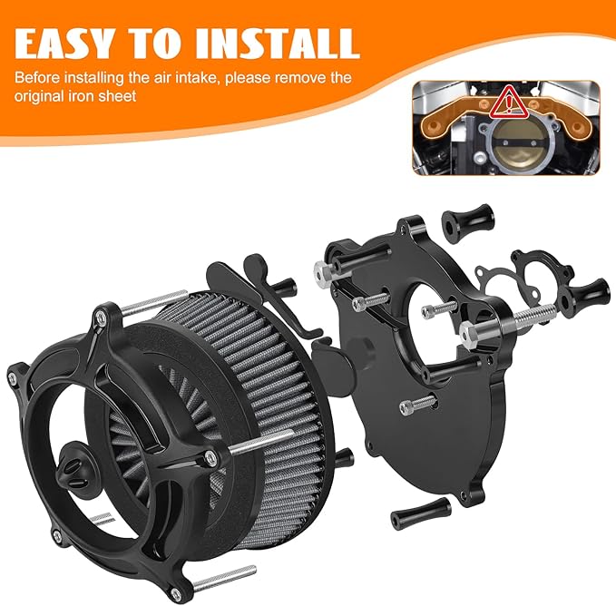 High Flow Air Cleaner Intake Filter Kit Air Filters Cover for Harley Milwaukee-Eight M8 Softail 2018-2025 Touring 2017-Later Except 23-Later FLHXSE FLTRXSE 24-Later FLHX FLTRX