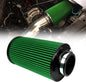RYANSTAR RACING 76mm 3" High Flow Round Tapered Cone Cool Air Filter Cleaner with Top Filter Design Long 270mm tall Green