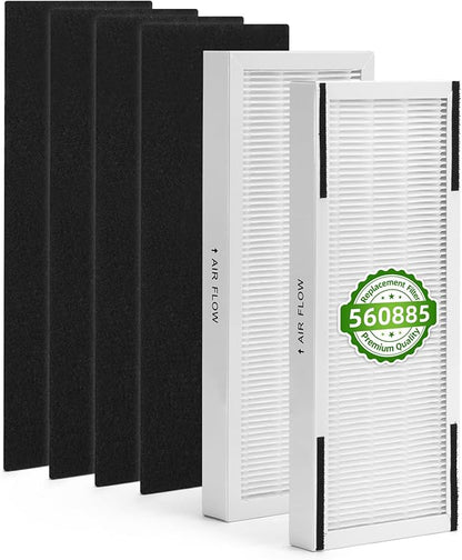 560885 Replacement Filters Compatible with Idylis F AC-38 Series Air Purifiers, 2 High- Efficiency Filter+4 Activated Carbon