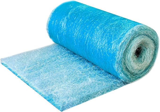 Fiberglass Paint Booth Filter Roll for Spray Booth 18-Gram Blue 200ft (48" x 200ft)