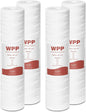 20 x 4.5 Inch 5 Micron String Wound Sediment Water Filter Cartridge, SimPure Whole House Sediment Well Water Filter Replacement, Fits DB20P DB20P-3 (4 Pack)