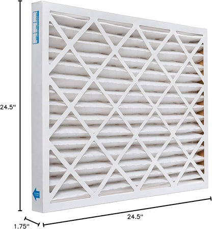 Aerostar 25x25x2 MERV 13-6 Count - Pleated Furnace & Air Conditioner Filters - Removes Bacteria, Dust, Cold & Flu Germs, Lint, Mold, Pet Dander, Allergy-Causing Pollen, Smog, Smoke & Viruses