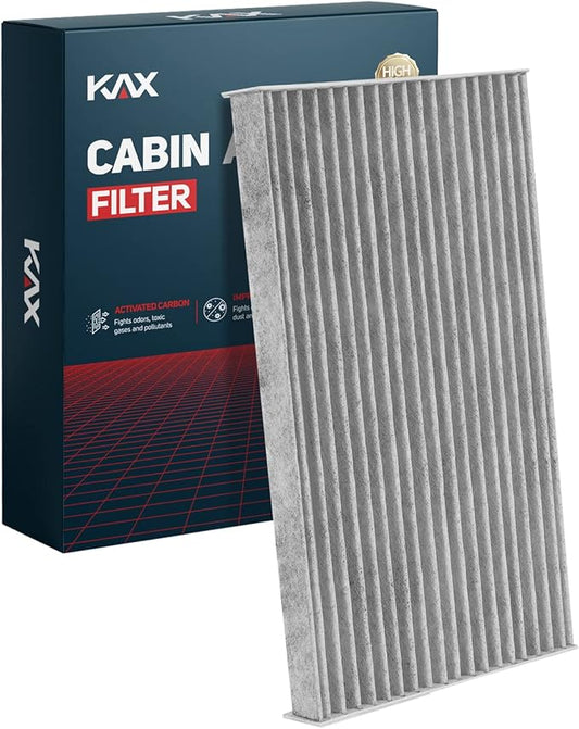 KAX Cabin Air Filter with Activated Carbon, CF11177 Replacement for Sentra 2013-2019, Juke 2011-2017, LEAF 2014-2023, Cube 2009-2014, 27891-3DF0A