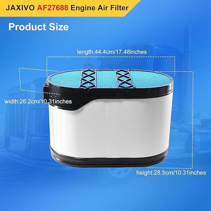 AF27688 Engine Air Filter Compatible with Kenworth T440 T460 T470 T660 T680 T800 W900 W900B W900L,Replaces P616056,P611696 CA5500