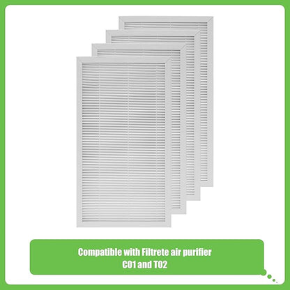 F1 Filter Allergen Reduction, Replacement Filter Compatible with Filtrete C01 T02 Room Air Purifier FAP-C01-F1 and FAP-T02-F1,4 Pack