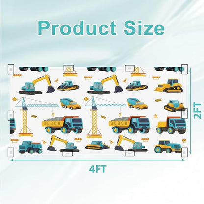 6 Pcs Fluorescent Light Covers for Ceiling Lights Seamless Construction Vehicles Cranes Excavators Trucks Bulldozers Decorative Magnets Light Filters for Office Home Classroom Must Haves 4’ x 2’
