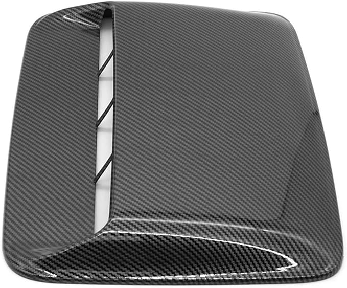 Car Universal Hood Vent Air Outlet Cover Compatible For Infiniti And Mazda Compatible For Tesla Hood Scoop Air Flow Intake Vent Cover(Bright Black)