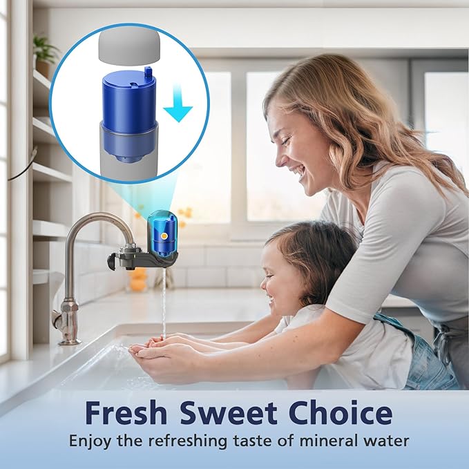 6 Pack Water Filter Replacement Compatible with All PUR®, PUR®PLUS Faucet Filtrat-ion Systems, RF-9999® Faucet Water Filter, High Efficiency Filtration and 18-Month Value, NSF Certified, Blue