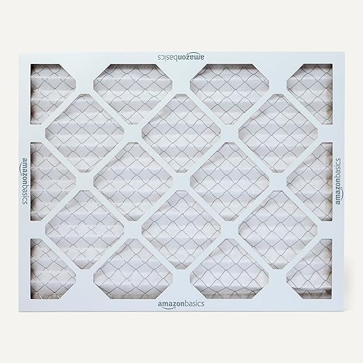 Amazon Basics MERV 5 AC Furnace Air Filter, Cardboard, 16x20x1 Inches, Pack of 6 (Actual Size: 15.75" x 19.75" x 0.75")