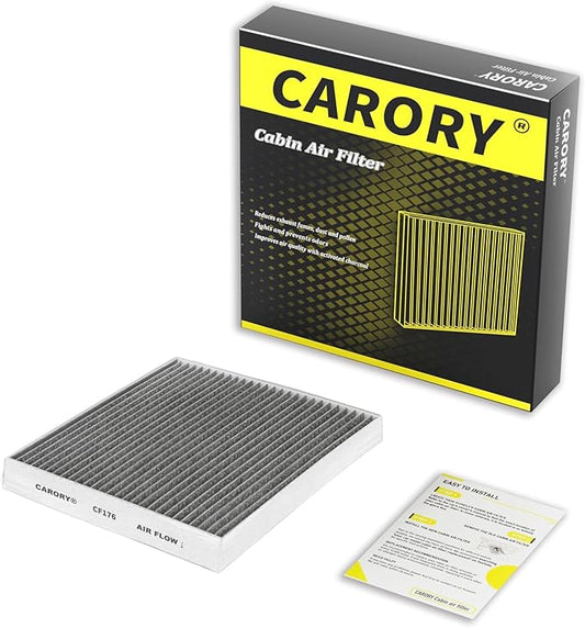 Cabin Air Filter w/Activated Carbon for Ford Explorer 2011-2019, Flex 2010-2019, Taurus 2009-2019, Police Responder Hybrid 2019-2020, Lincoln MKS 2010-2016, MKT 2010-2019 and More