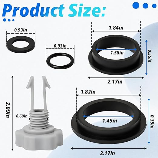 Sand Filter Pump O-Ring Replacement Kit (12-Piece) - Compatible with Intex/Krystal Clear Models 26641EG, 28645EG & Part 25013 Air Release Valve - Pool Filter Gasket Seals Set