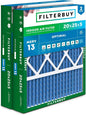 Filterbuy 20x25x5 Air Filter MERV 13 Optimal Smoke & Allergy Defense (2-Pack), Pleated HVAC AC Furnace Filters for Honeywell FC100A1037, Lennox X6673, and More (Actual Size: 19.88 x 24.75 x 4.38)