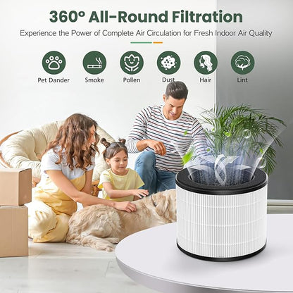 2 Pack Airmega 100 Filter Replacement Compatible with Coway Airmega 100 Air Purifier, 3-IN-1 Hepa Filter, Deodorization Filter with Activated Carbon