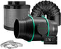 MARS HYDRO 6 Inch Inline Fan and Filter Kit, Duct Fan with with Temperature and Humidity Controller, 402 CFM Quiet & Efficient Exhaust Fan for Grow Tents Hydroponics