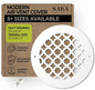 SABA Home Decor Air Vent Cover Grille - Acrylic Plexiglass 6'' Round Duct Opening (7.5'' Overall) White Finish Decorative Registers for Walls and Ceilings NOT Floor USE, Venetian (1, Screws)