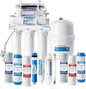 RTW5AK-UV SGS-Tested Reverse Osmosis Water Filter System with Alkaline Remineralization & UV Filter, 7-Stage Under Sink RO Water Filtration System Plus Extra 3 Filters, 50 GPD