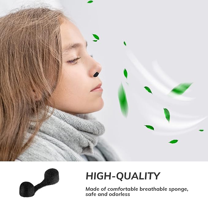 Tondiamo 100 Pieces Nose Plug Filter Disposable Nose Filter Sponge for Women Men Sunless Spray Tanning Outdoor Dust Construction Areas(Black)