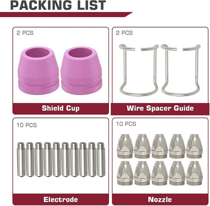 ARCCAPTAIN AG-60 Plasma Cutter Torch Consumables, 24Pcs .040'' SG-55 AG-60 Plasma Cutter Torch Accessories for ARCCAPTAIN CUT55 PRO, CUT55 PROLUX, CUT 55PILOTARC,CUT 55PIL0T, CUT 60HF, CUT 60HF PRO