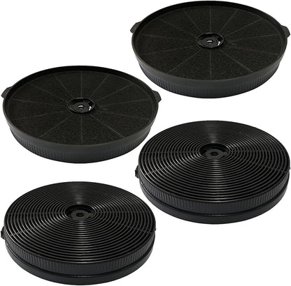 4 Set CFK1-TM Carbon Charcoal Filter Compatible with Cosmo Range Hoods UMC30, UC30, UMC36, UC36, Also Fit Tieasy USGDCF-G, JOEAONZ YYCF02 & FIREGAS CC170 Models