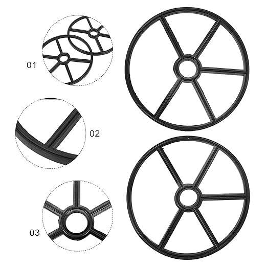 2PCS High Rings Filter Valves Systems Maintenance Sealing Rubber Texture for Water Supply Pool Filter Multiport Valves Seal