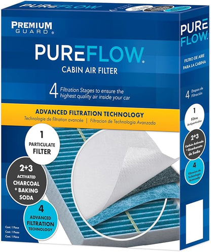 PureFlow Cabin Air Filter PC4068X | Fits 2011-2019 Ford Explorer, 2009-2019 Taurus, Flex, 2019-2023 Chevrolet Aveo, 2013-2019 Ford Police Interceptor Utility, 2010-2016 Lincoln MKS