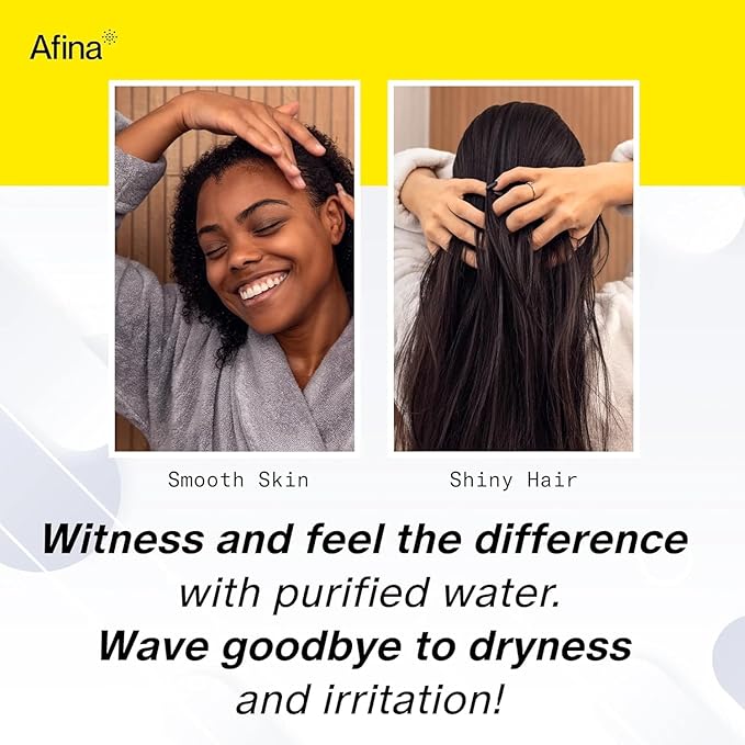 Afina Filtered Shower Head, Shower Filter for Hard Water | Improves Skin & Hair by Removing Chlorine & Toxic Chemicals from Hard Water (1.8 Gallon Per Minute California, Brushed Nickel)
