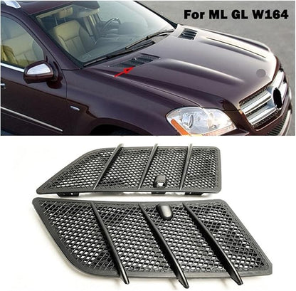 Hood Engine Air Outlet Air Inlet Grid Cover A1648804305 A1648804405 Compatible With Mercedes-Benz GL X164 ML W164 GL450 GL350 ML350 ML500