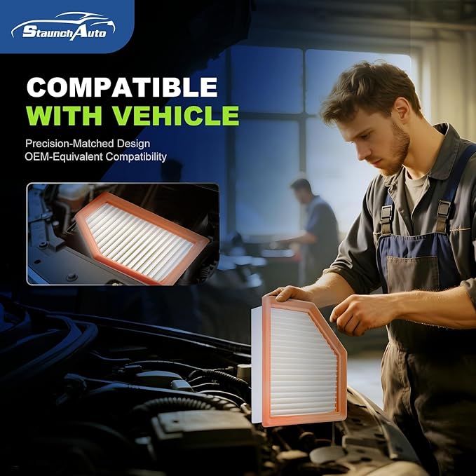 Engine & Cabin Air Filter for 2021 2022 2023 2024 2025 2026 Nissan Rogue Air filter for Car Replacement 272775NA1A 16546-6RA0A Automotive Accessories-2 Pack