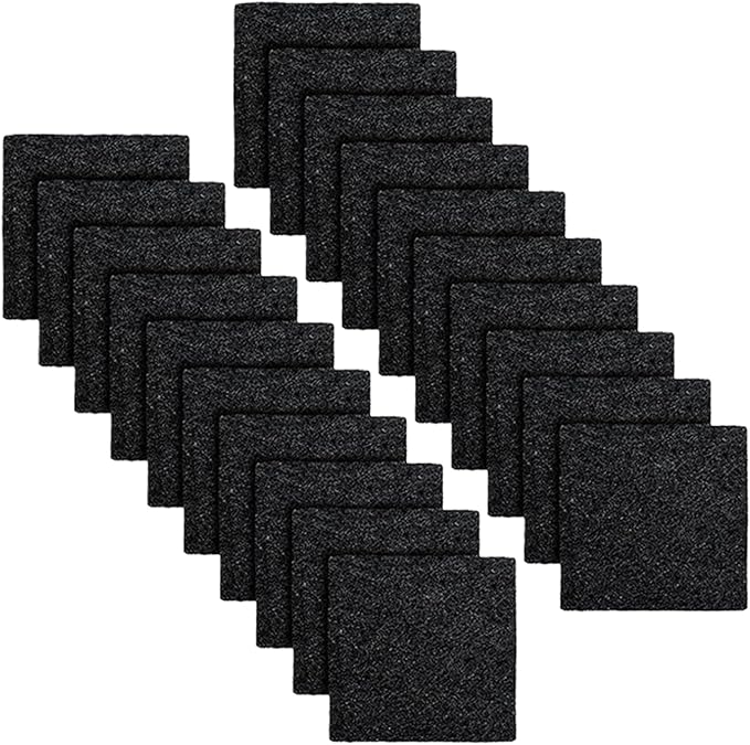 Trash Can Odor Absorber, Activated Charcoal Odor Filter, 20 Pack Adhesive Deodorizer for Home Kitchen Bathroom Office Compost Bin, Indoor Outdoor Use, Neutralizes Smells, Easy Installation