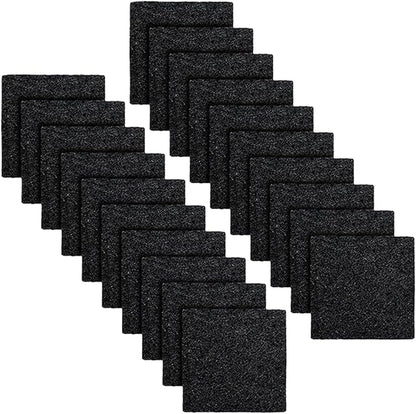 Trash Can Odor Absorber, Activated Charcoal Odor Filter, 20 Pack Adhesive Deodorizer for Home Kitchen Bathroom Office Compost Bin, Indoor Outdoor Use, Neutralizes Smells, Easy Installation