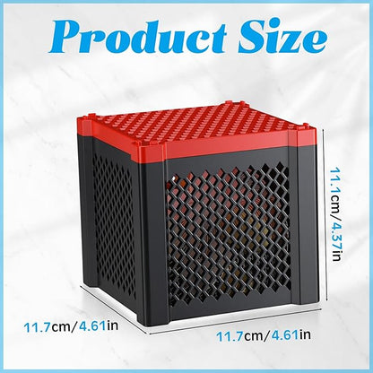 Hortsun 2 Pcs Pure Cube Water Trough Filter with 2 Packs of Filter Materials Aquarium Water Trough Purifier Cubic Purification Material Storage Box for Fish Tanks Horse Troughs Ponds Tanks