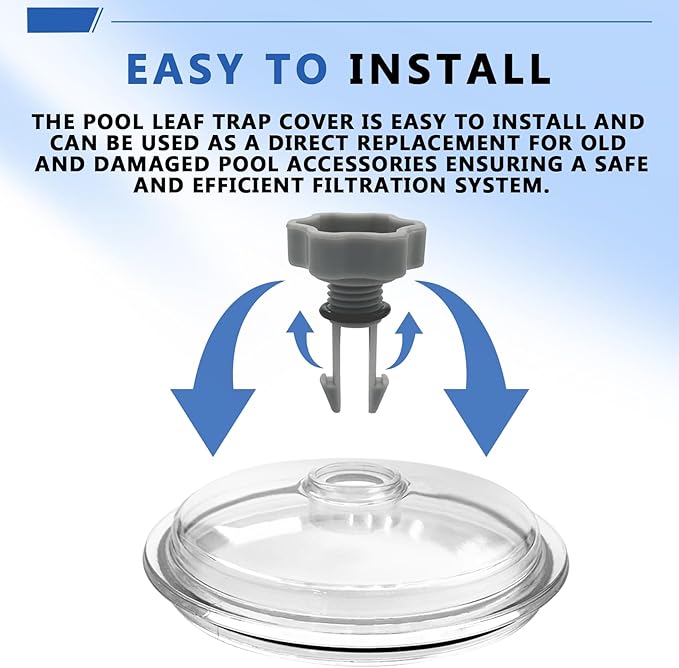 SF15110 Pool Leaf Collector Cover for Intex 12-Inch Sand Filter Pump, Sand Filter Replacement Parts for Intex SF80110-1,SF80110-2，11823,26361CA ,26361EH,26361W,ECO15110-2 Models,with O-Ring and Valve