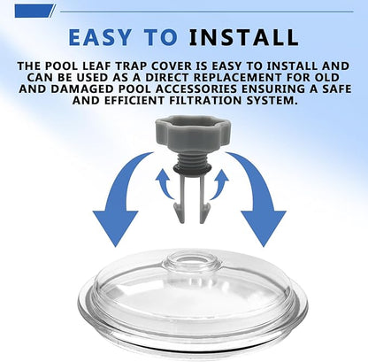 SF15110 Pool Leaf Collector Cover for Intex 12-Inch Sand Filter Pump, Sand Filter Replacement Parts for Intex SF80110-1,SF80110-2，11823,26361CA ,26361EH,26361W,ECO15110-2 Models,with O-Ring and Valve