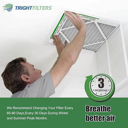 24x24x1 Air Filter 6 Pack, Durable MERV 8 Pleated Home HVAC AC Furnace Filters, Lightweight Compact Air Conditioner Filter Replacement